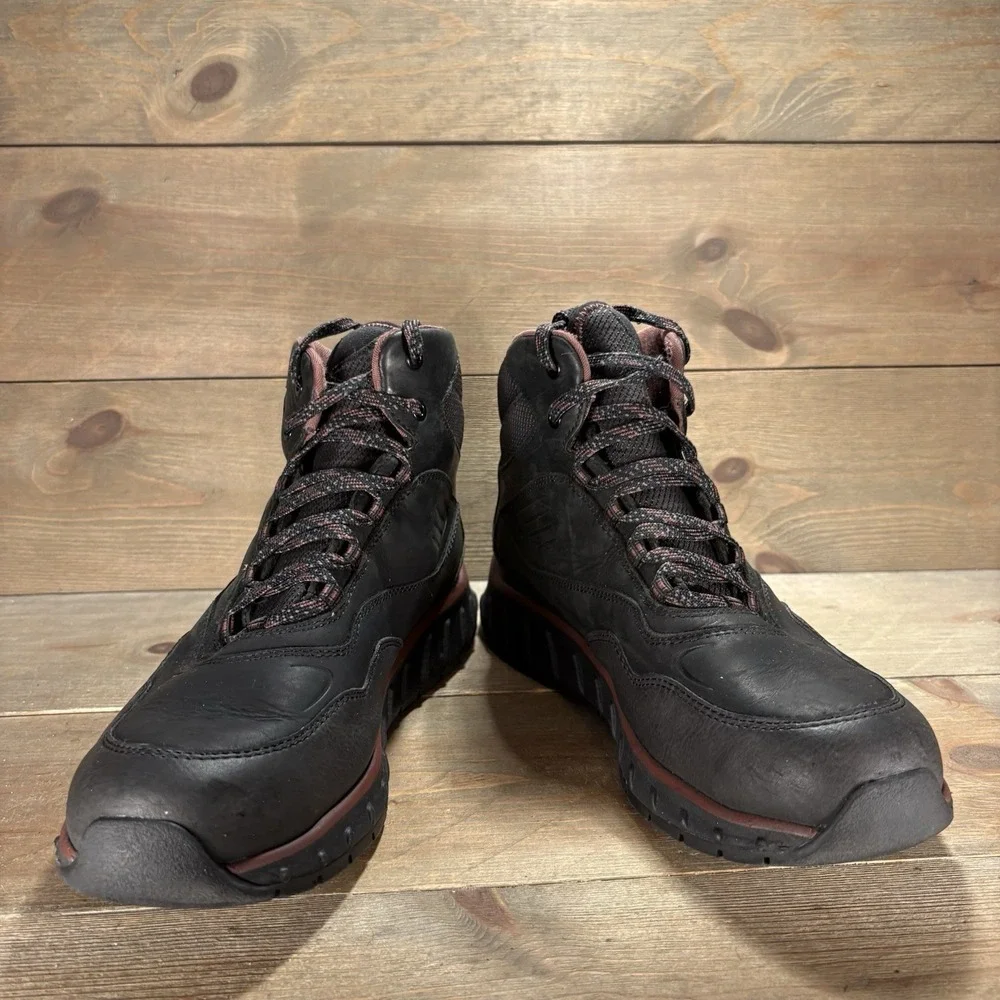 ll bean snowfield mens size 8 shoes black leather waterproof snow boots